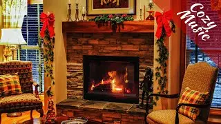 Cozy Winter Hut, Relaxing Blizzard and Snowstorm Sounds w/ Wind, Fireplace & Music for Sleep & Relax