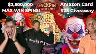 $2,500,000 MAX WIN CHALLENGE! SPIN TILL WE WIN! $25 GIVEAWAY!
