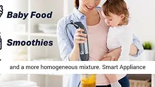 Mueller Austria Hand Blender, Smart Stick 800W, 12 Speed and Turbo Mode, 3 in 1, Titanium