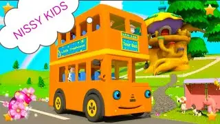 Wheels on the Bus | Musical Bus Ride | Baby Rhymes