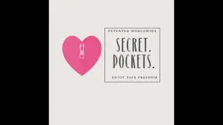 SecretPockets - enjoy safe freedom. 8 closable zipperpockets for your phone, keys, cards, ID...