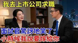 我去上市公司求職，面試官驚訝地笑了：小時候我說要嫁給你。#原創#情感#情感故事#故事#爽文#奇聞#為人處世#生活經驗