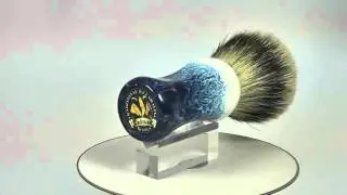 Cadman shaving brush handmade - Blue & White brush