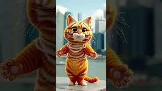 My Cute Cat in Singapore &mdash; City Elite Pose. #3danimation #cutecat