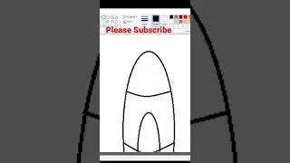 Rocket Drawing #cartoon #cartoonvideo #kidsvideo #shorts #robot #drawing #mspaint #short #colors