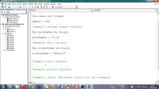 VBA - Variables_Declaring and Assigning Values