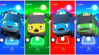 Tayo The Little Bus - Green 🆚 Yellow 🆚Red 🆚 Blue Bus 🎶 Tiles Hop EDM Rush Gameplay 🎯💥