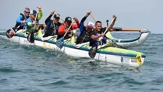Course de pirogues et ambiance polyn&eacute;sienne aux Sables d'Olonne
