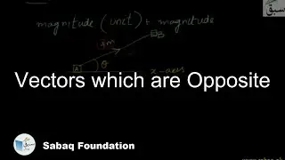 Vectors which are Opposite, Math Lecture | Sabaq.pk
