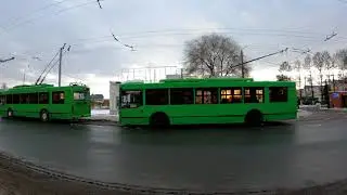 Троллейбусы в Казани в цвете лето в 4К