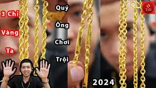 3 Kiểu Mẫu Dây Chuyền Nam Đẹp Vàng Ta gần 24k(9999) khối lượng 3 Chỉ -Mới 2024 tại TJD