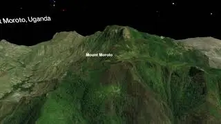 Mount Moroto (Uganda) Aerial Flyover