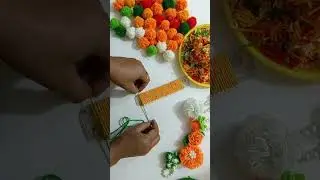 LIVE Easy Woolen Pom Pom Mala | Tricolor Decoration at Home
