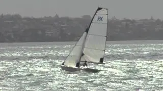 FX sailing in 25kts in Auckland