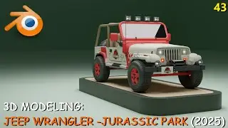 Blender - How to model a Vehicle (Jeep Wrangler - Jurassic Park) - Full Video