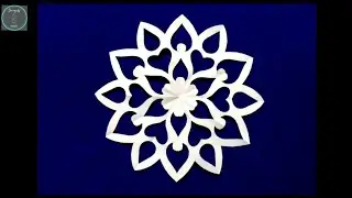 Paper Snowflake || Relaxing with Paper Craft || Paper Cutting Art || Easy Paper Craft 