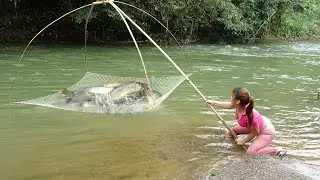 Fishing Techniques, Traditional Fishing, Survival Fishing, Catch Big Fish in River