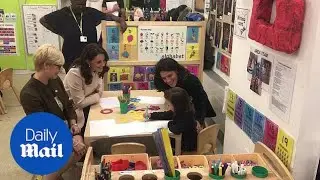 Duchess of Cambridge meets children and parents in north London - Daily Mail