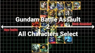 Gundam Battle Assault 2 - All Characters Selection