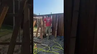 Prestained Board on board #Fence install in #texas. #diy