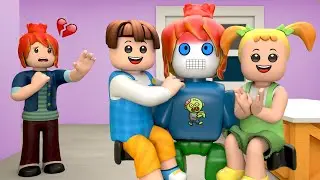 ROBLOX Брукхейвен 🏡RP: Кто лучший? Мама-робот против настоящей мамы! Король Roblox