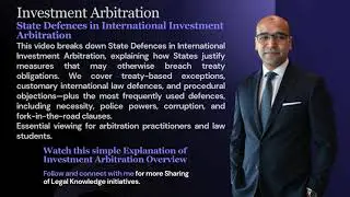 State defences in investment arbitration