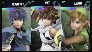 Super Smash Bros Ultimate Amiibo Fights  &ndash; Request #13209 Marth vs Pit vs Link