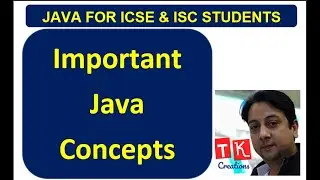 IMPORTANT JAVA CONCEPTS - VIDEO -1