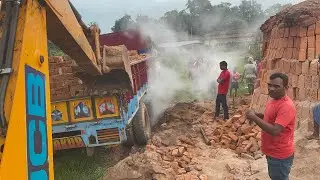 Tata truck stuck in mud recuse by jcb 3dx ecoexpert 🔥