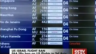 US flights lift ban on Israel