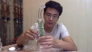 Glass smoking pipe glass water pipe bubbler straight pipe