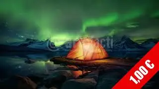 Winter Camping Under the Aurora on Ice | HD Stock Video