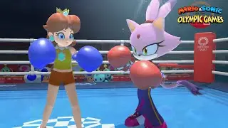 Mario & Sonic At The Olympic Games Tokyo 2020 Boxing Daisy VS Blaze Gameplay CPU Very Hard