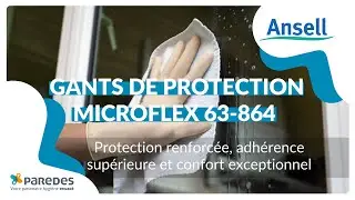 D&eacute;couvrez le gant de protection chimique latex Microflex 63-864 blanc de la marque Ansell
