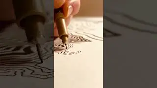 Here&rsquo;s an UPDATE on this drawing! #satisfying #process #ink #howtodraw #oneline #onelinedrawing #art