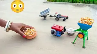 mini diy tractor diesel engine floor mill machine science project @topminigear8280 