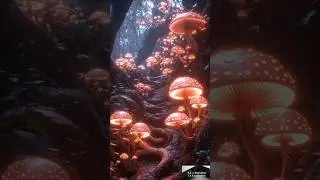 Champignons Magiques & Art Num&eacute;rique (4K) #AIArt #DigitalArt #shorts