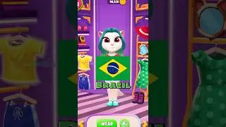 My talking angela 2 dress up makeover #brazil #flag #brazilflag #flagofbrazil