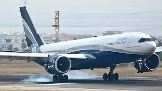 9 Heavy Aircraft Landings in a Row at Lisbon Airport (LPPT)