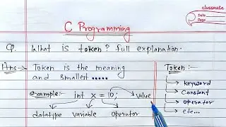 C Tokens | What is Token? full Explanation | Learn Coding