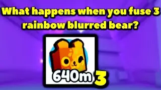 What happens when you fuse 3 rainbow blurred bear? (Roblox Pet Simulator X - TRADE PLAZA)