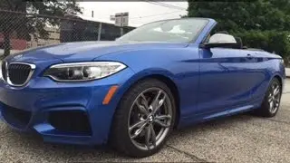 2015 BMW M235i Estoril Blue Convertible features Houston Texas