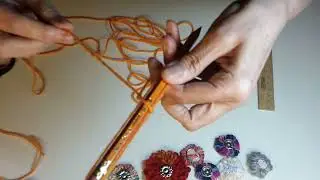 Wollblume mit Bleistift und Lineal