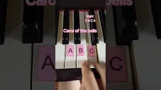Carol Of The Bells 🔔🔔 Easy Piano Tutorial