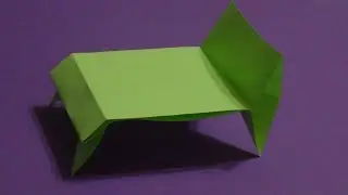 Как сделать кровать из бумаги. Оригами.How to make a paper bed.