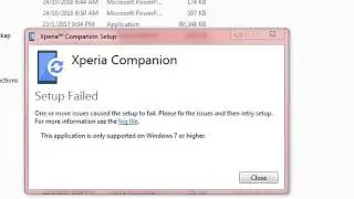 Sony companion problem