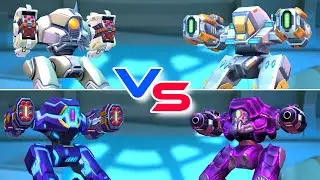 Guardian & Storm Rack 16 vs Missile Rack 16 vs Disruptor 16 vs Voltaic RPG 16 - Mech Arena