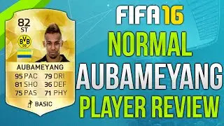 FIFA 16 Aubameyang Review (82) Fifa 16 Ultimate Team Player Review!