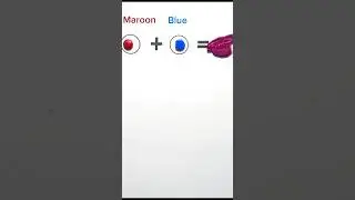 Color Mixing Magic Of Maroon 🟥 And Blue 🟦 Paints #shorts #artvideo #painting #colormixing #art