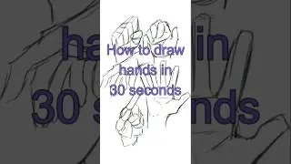 3 EASY steps to draw hands in 30 seconds! #art #digitalart #drawing #draw #drawingtutorial #tutorial